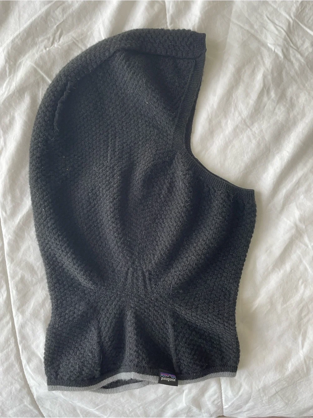 Patagonia Black Knit Hooded Balaclava Sweater
